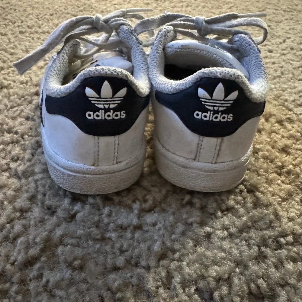 Adidas Kids White and Black Superstar Sneakers - Picture 3 of 5
